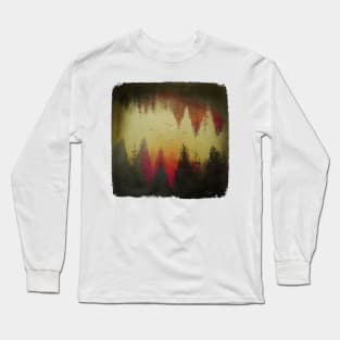 Distorted Trees and Landscape Long Sleeve T-Shirt